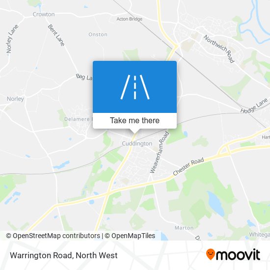 Warrington Road map