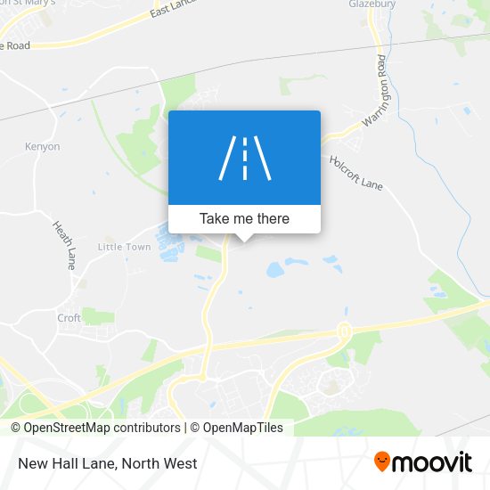 New Hall Lane map