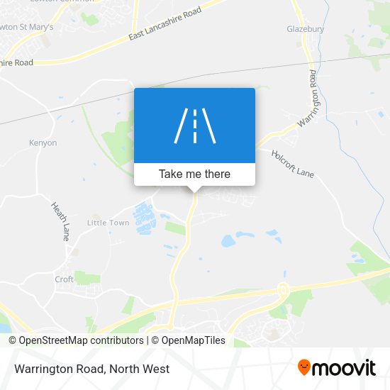 Warrington Road map