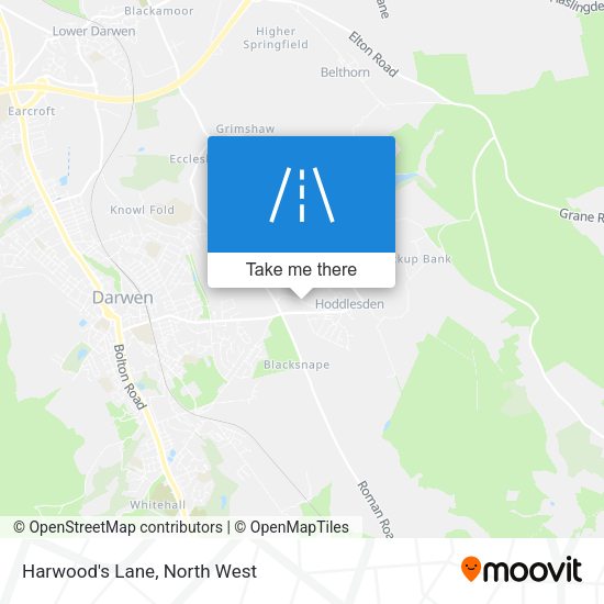Harwood's Lane map
