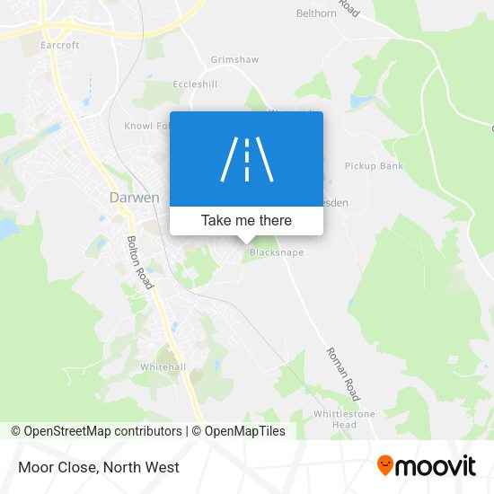 Moor Close map