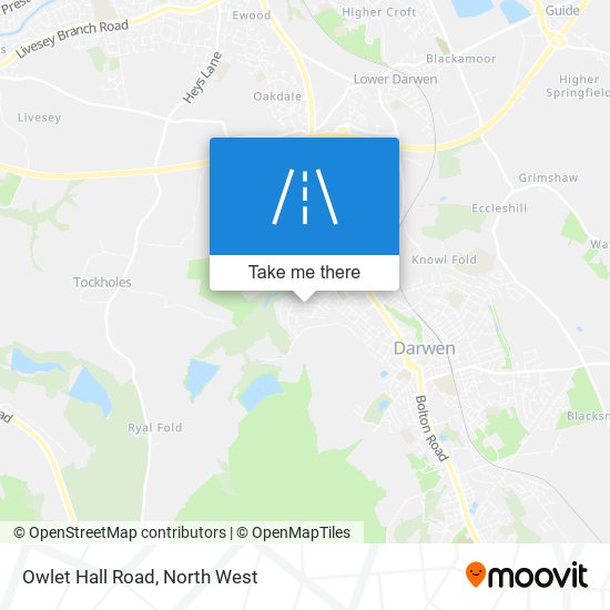 Owlet Hall Road map