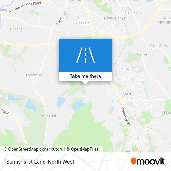 Sunnyhurst Lane map