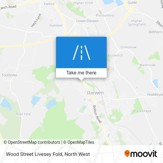 Wood Street Livesey Fold map