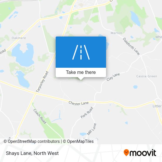 Shays Lane map