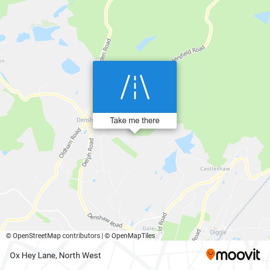Ox Hey Lane map