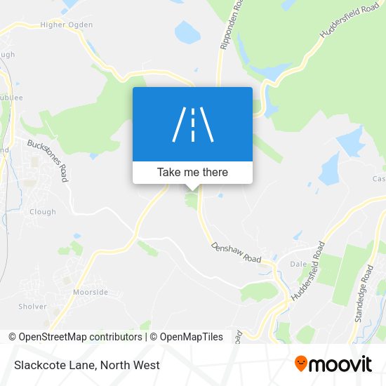 Slackcote Lane map