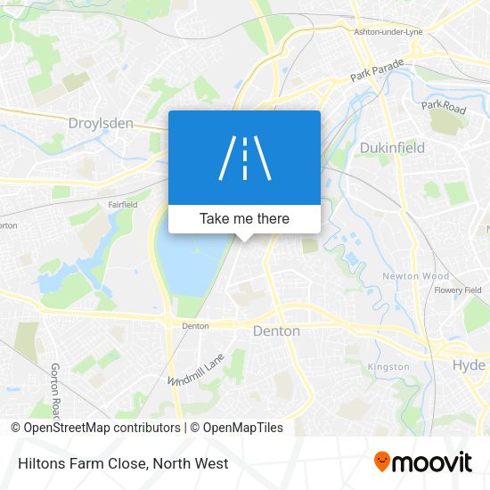 Hiltons Farm Close map