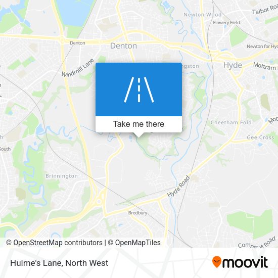 Hulme's Lane map