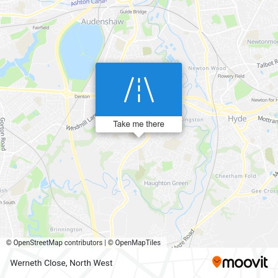 Werneth Close map