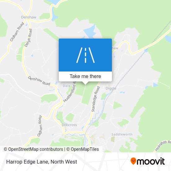 Harrop Edge Lane map