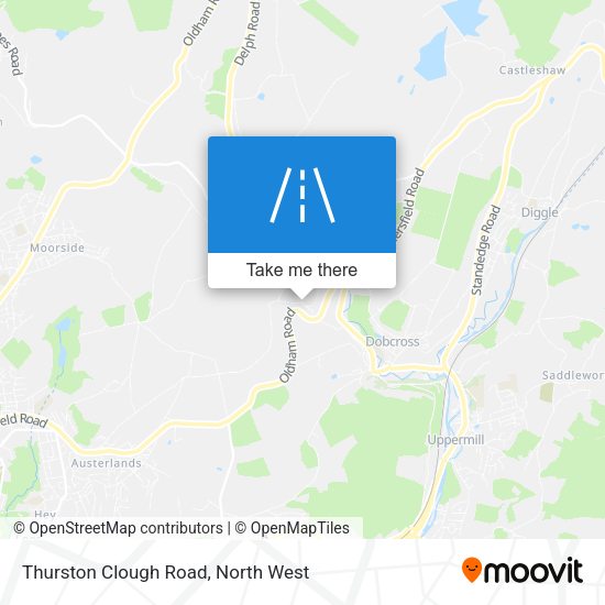 Thurston Clough Road map