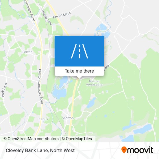 Cleveley Bank Lane map