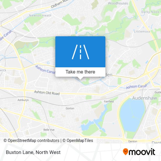 Buxton Lane map