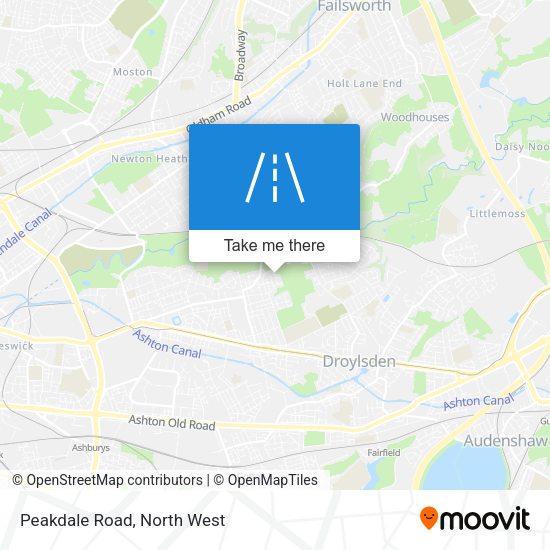 Peakdale Road map