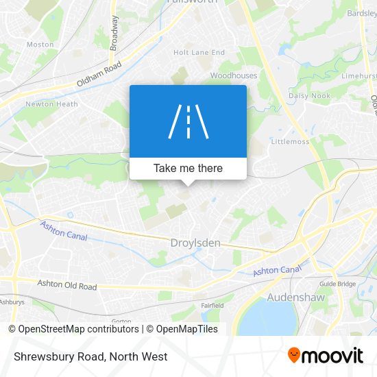 Shrewsbury Road map