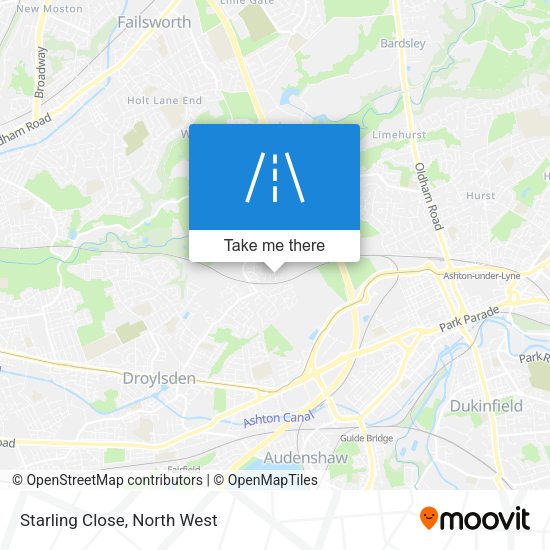 Starling Close map