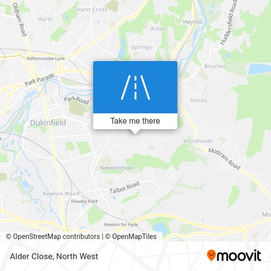 Alder Close map