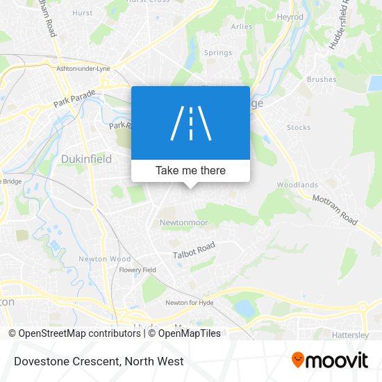 Dovestone Crescent map