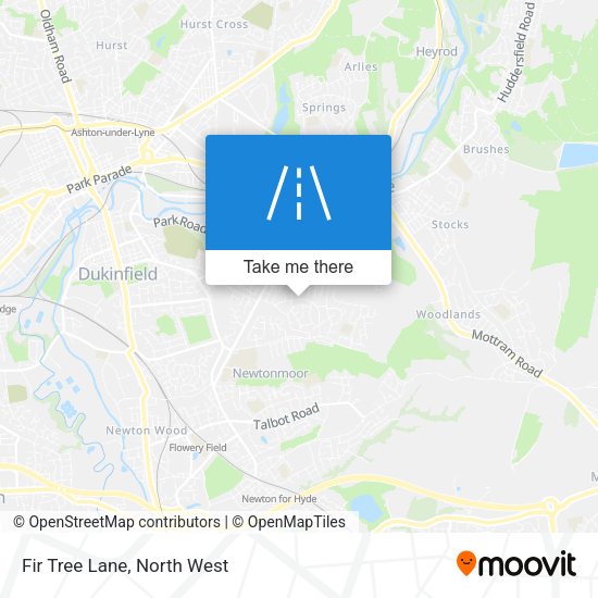 Fir Tree Lane map