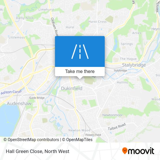 Hall Green Close map