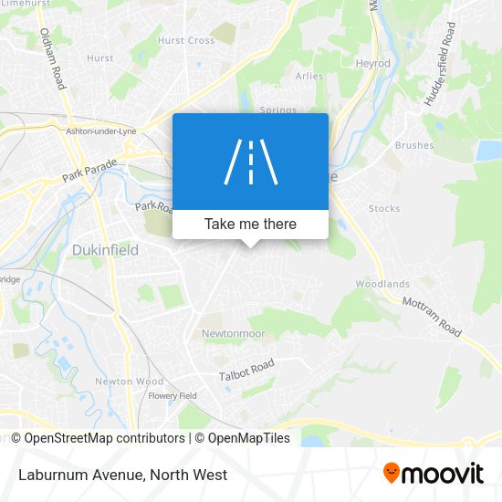 Laburnum Avenue map