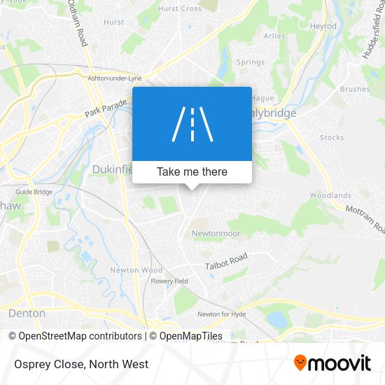 Osprey Close map