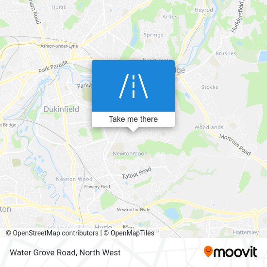 Water Grove Road map