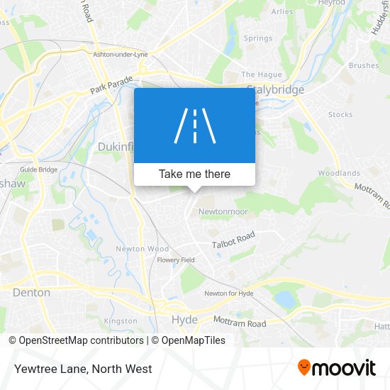 Yewtree Lane map