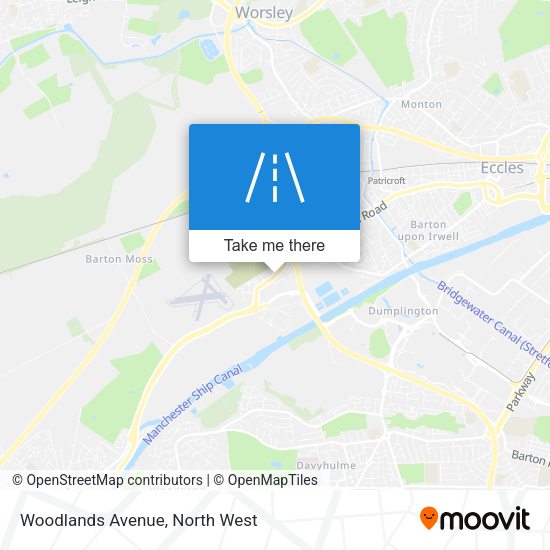 Woodlands Avenue map