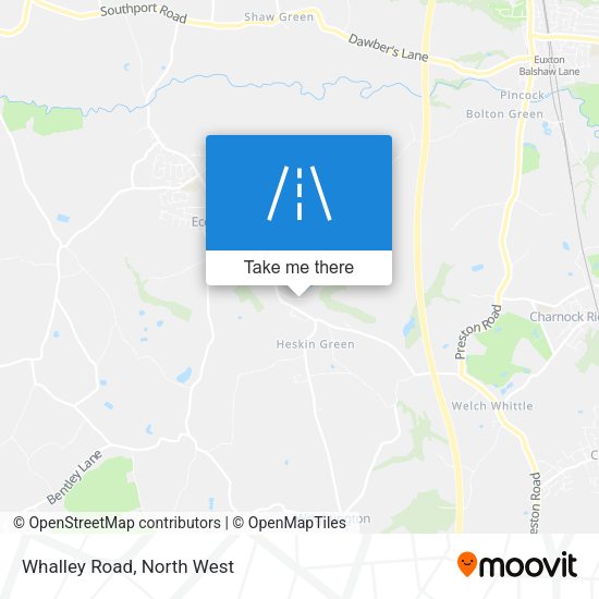 Whalley Road map