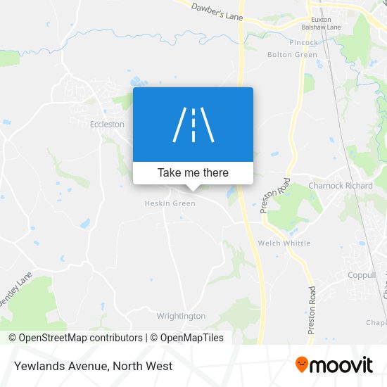 Yewlands Avenue map