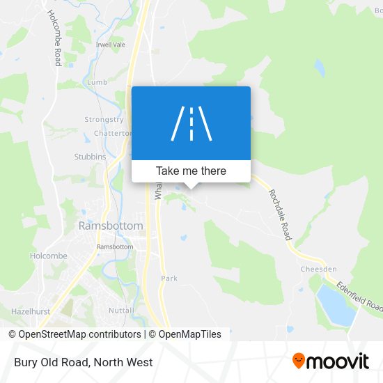 Bury Old Road map
