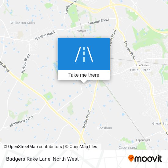 Badgers Rake Lane map
