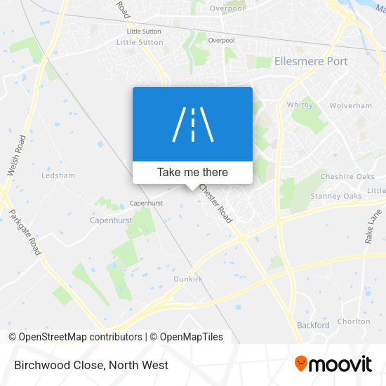 Birchwood Close map