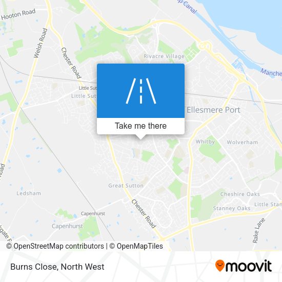 Burns Close map