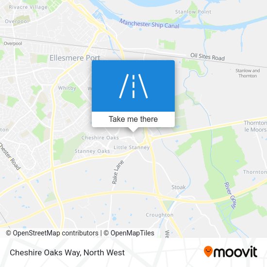 Cheshire Oaks Way map