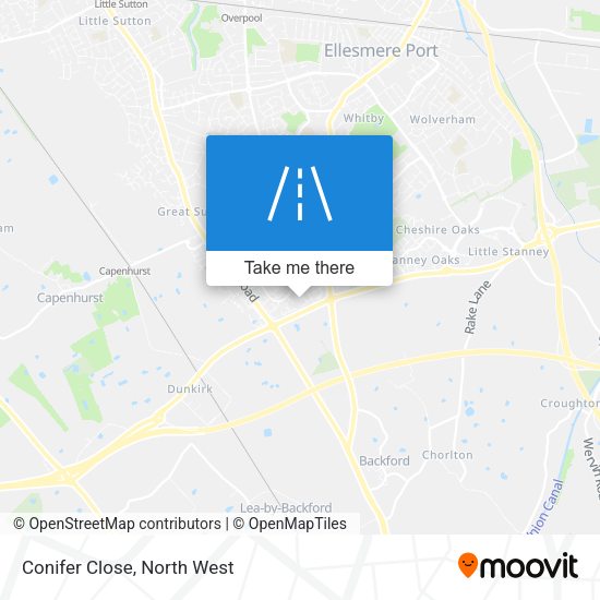 Conifer Close map
