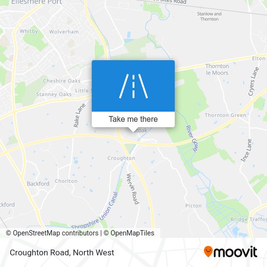 Croughton Road map
