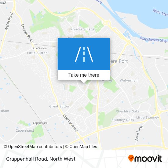 Grappenhall Road map