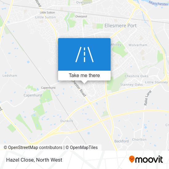 Hazel Close map