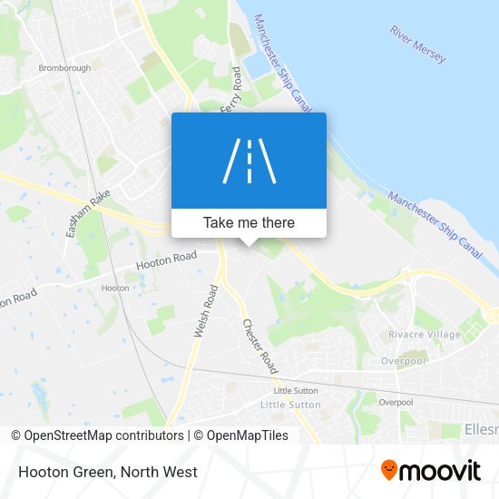 Hooton Green map