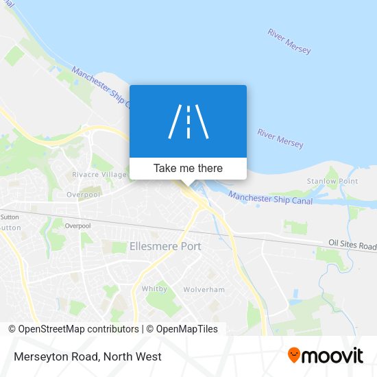 Merseyton Road map