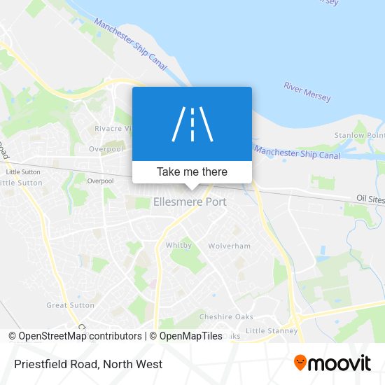 Priestfield Road map