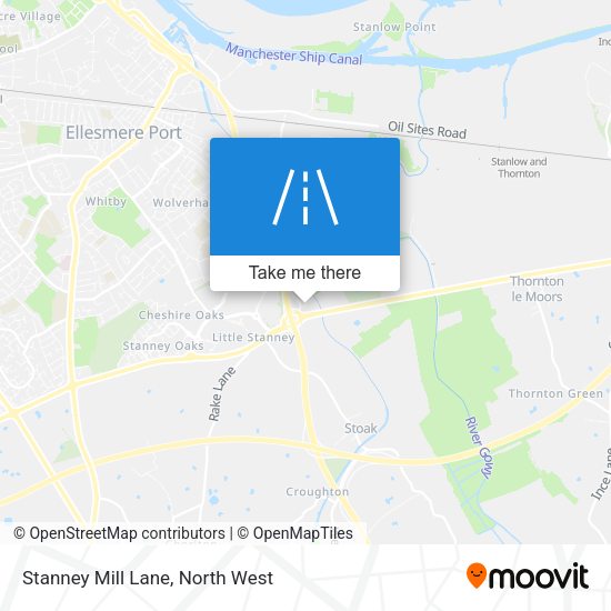 Stanney Mill Lane map