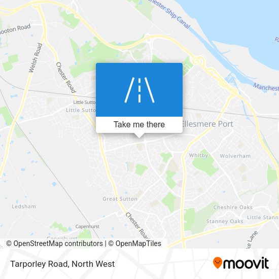 Tarporley Road map