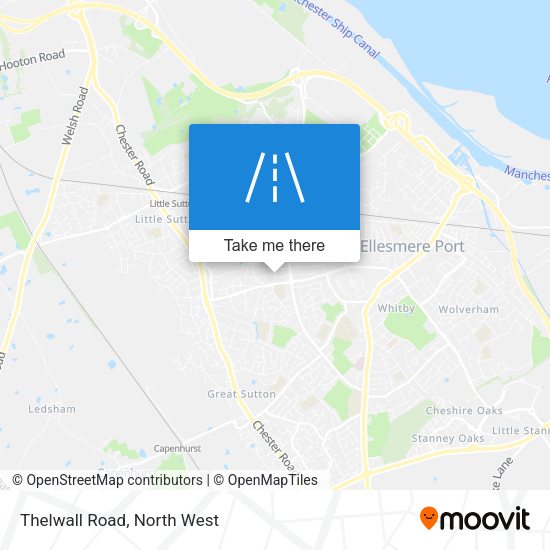 Thelwall Road map