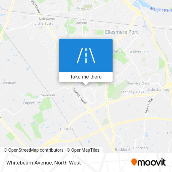 Whitebeam Avenue map