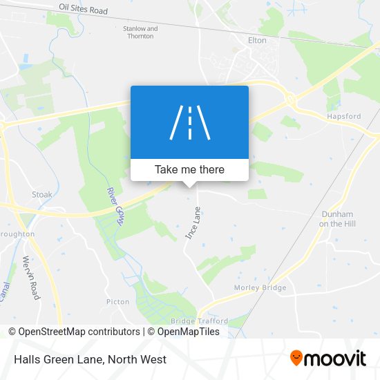 Halls Green Lane map