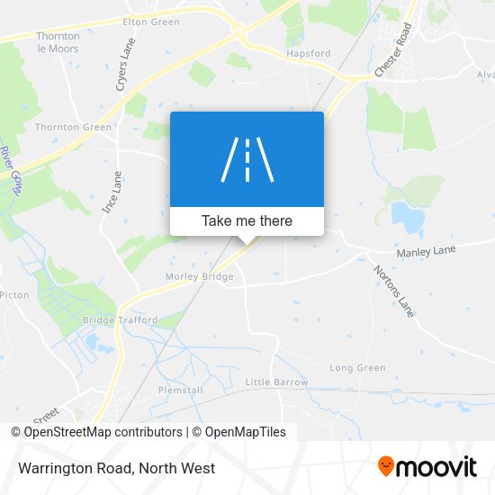 Warrington Road map